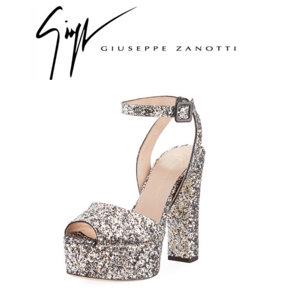 giuseppe zanotti • NEW • glitter platform heels - Picture 1 of 5